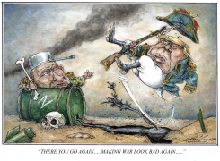 TRUMP SLIPS IN THE OIL SLICK by Dale Cummings
