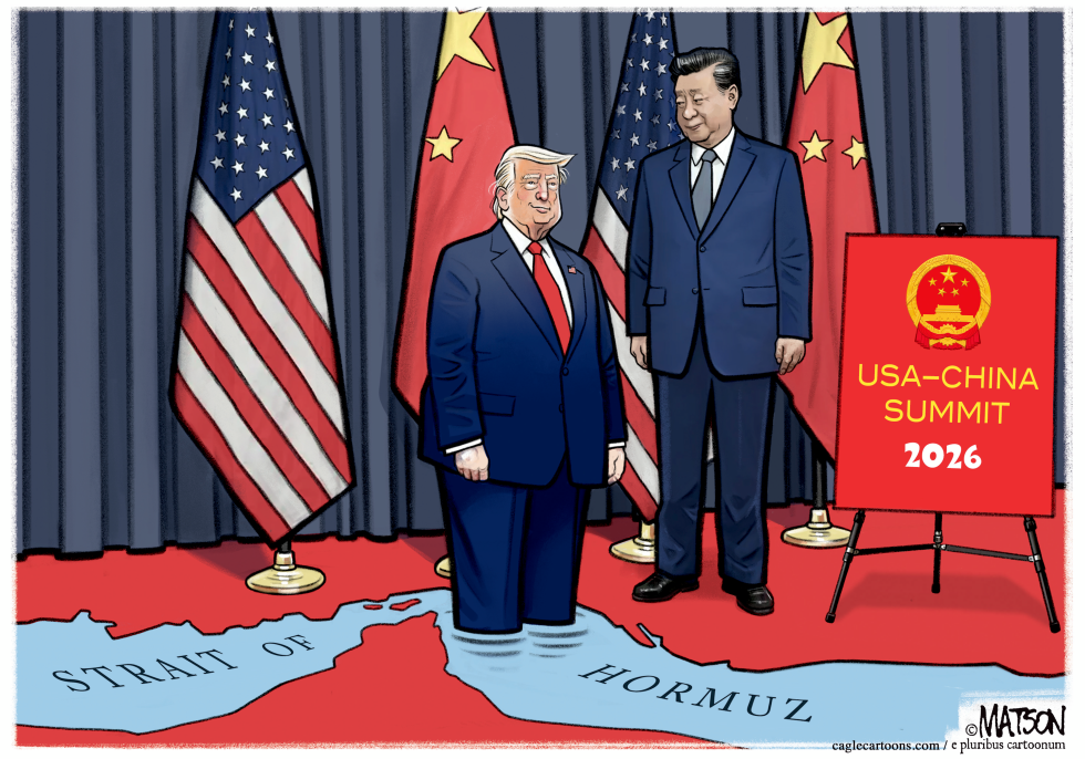 Trump and Xi stand together at 2026 USA-China Summit on red carpet
