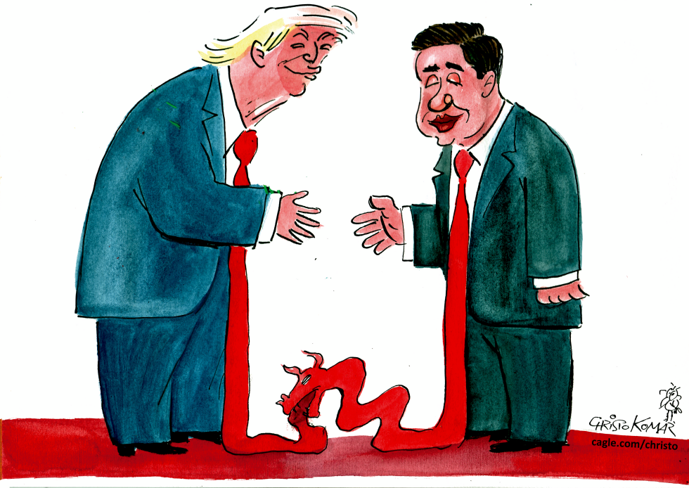 Trump visits Xi in China