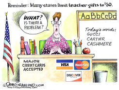 TEACHER GIFT LIMITS by Dave Granlund