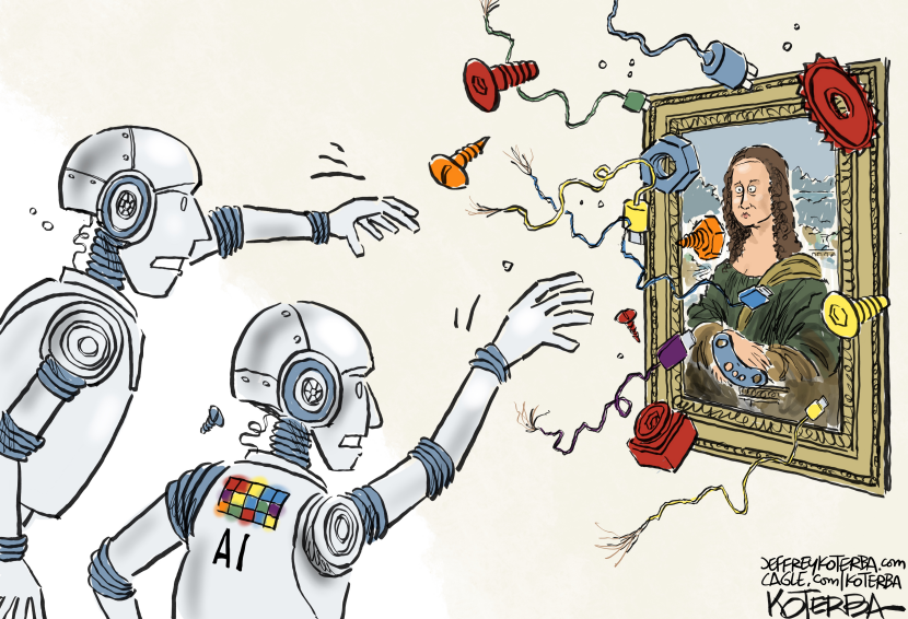 Robots vs. human creativity