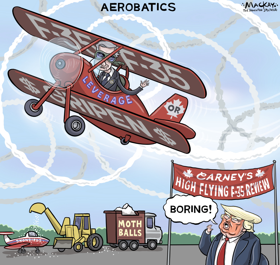 Carney's high flying F-35 review performance