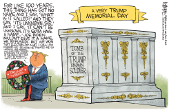 TRUMP UNKNOWN SOLDIER TOMB by Rick McKee