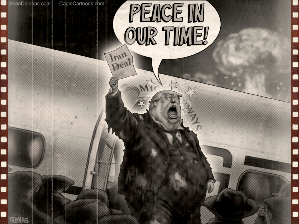 Trump Raises Iran Deal Paper as Explosion Fills Sky