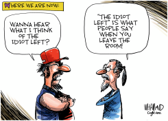 RIGHT VS LEFT AND THE POLITICAL DIVIDE by Dave Whamond