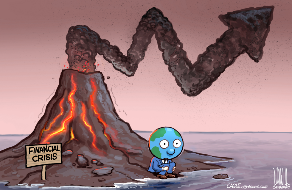 Financial crisis volcano