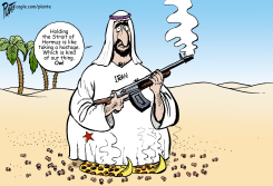 HOLDING THE STRAIT OF HORMUZ HOSTAGE by Bruce Plante