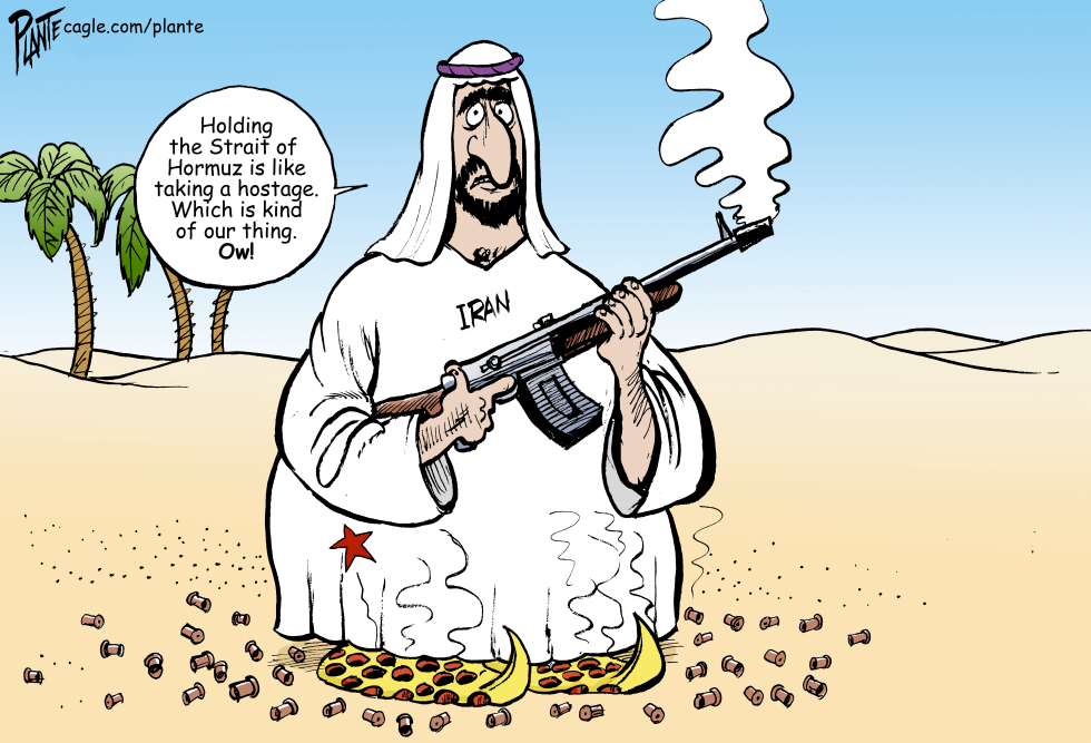 Iran Cartoon Depicts Strait of Hormuz as Hostage Tactic Amid Oil Tensions