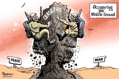 CEASEFIRE MIDDLE GROUND by Paresh Nath