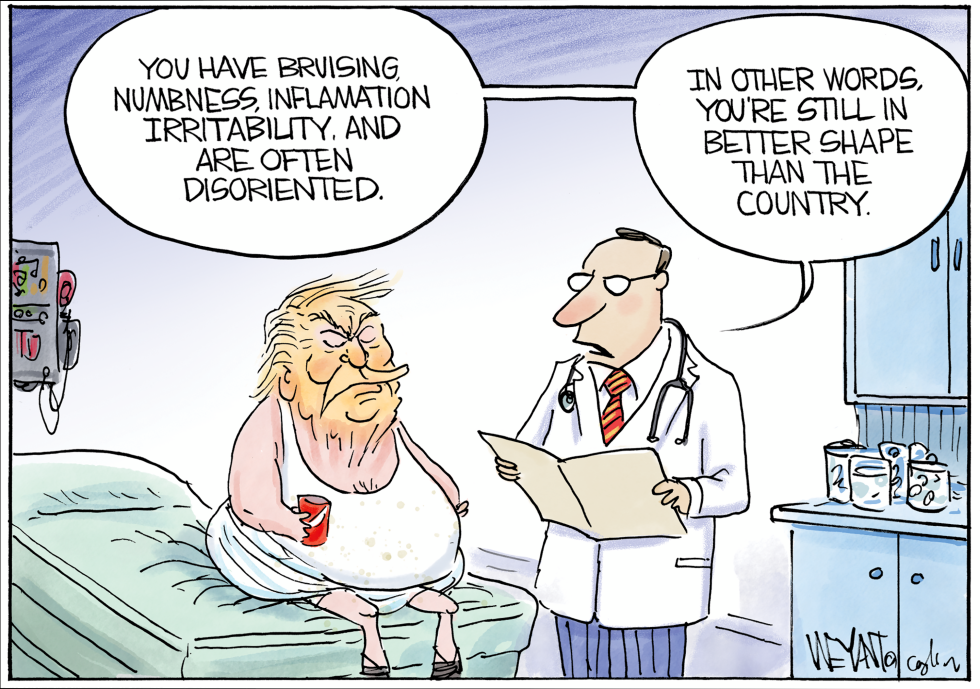 Trump's symptoms include inflation and disorientation