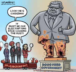 DOUG FORD STATUE RUSTS by Graeme MacKay