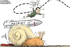MISSILE SHORTAGE IN UKRAINE  by Jeff Koterba