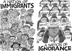 IMMIGRANTS AND AMERICA by Pat Bagley