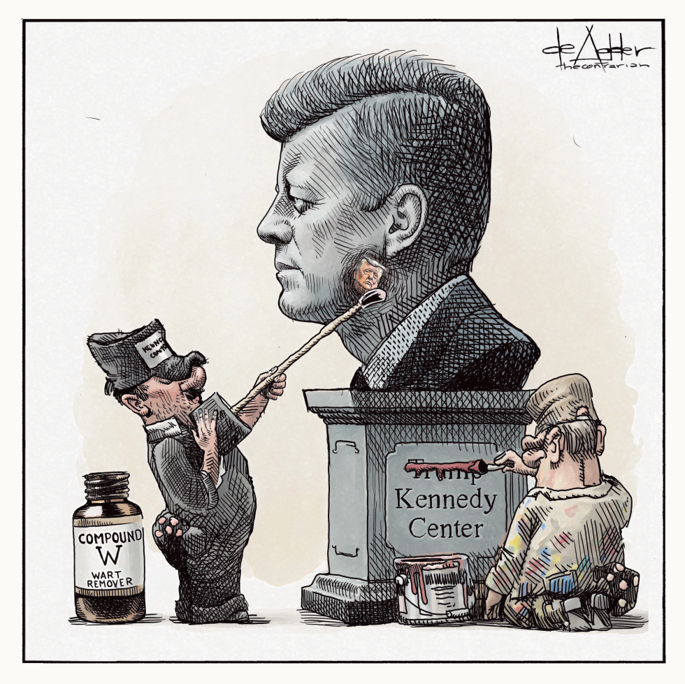 Kennedy Centre removes Trump using wart remover