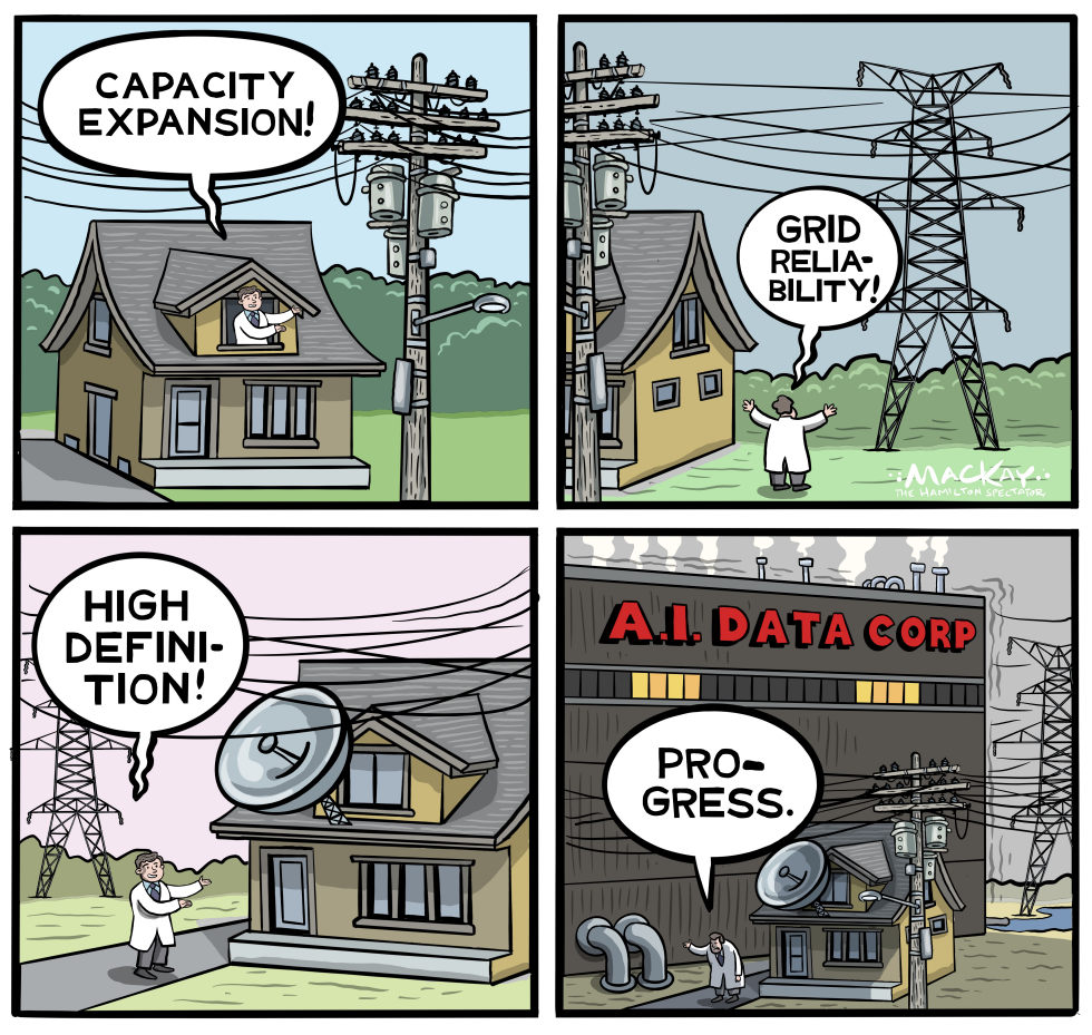 AI data centers expand power lines and pollution across neighborhoods