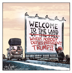 THE LAND WHERE NOBODY DEFIES PRESIDENT TRUMP by Michael de Adder