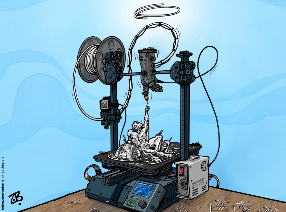3D Printing Creation Adam Eve God Design Technolog