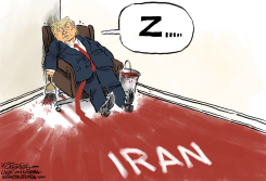 SLEEPING THROUGH IRAN  by Jeff Koterba