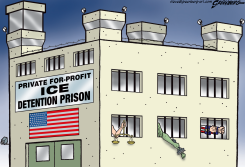 ICE DETENTION PRISONS ENSNARE AMERICAN VALUES by Steve Greenberg