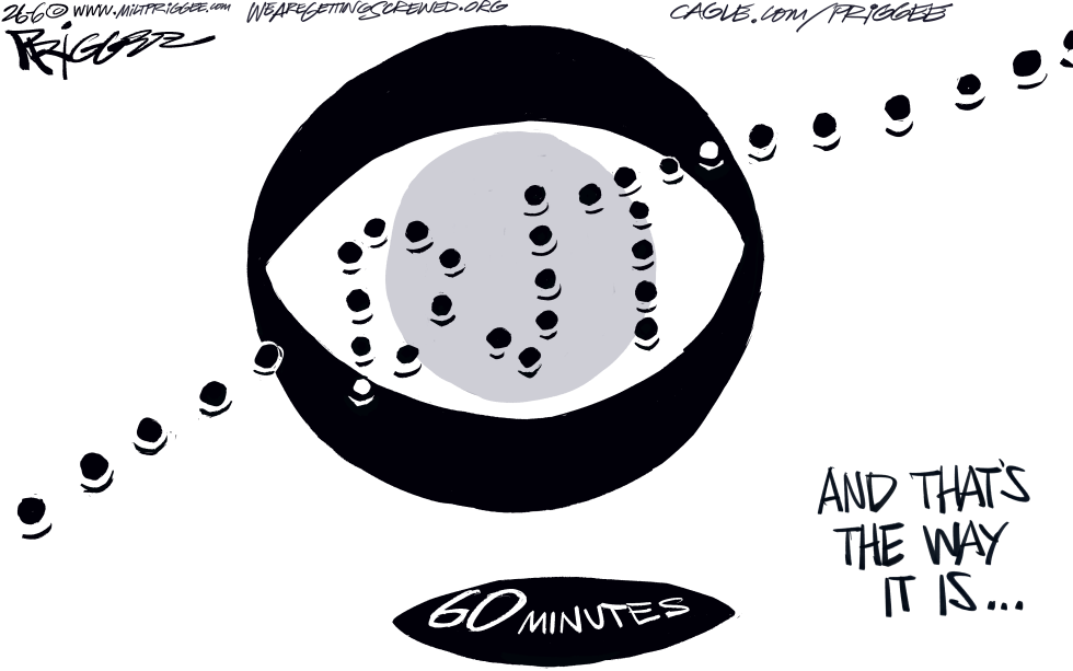 60 Minutes logo meets an all-seeing eye
