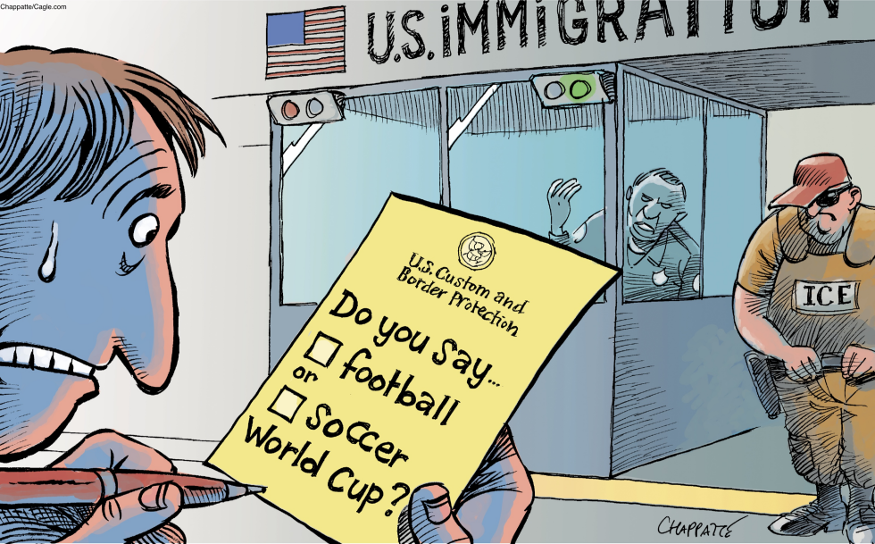 Border checkpoint form asks football or soccer for World Cup entry