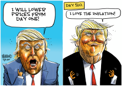 TRUMP'S INFLATION PROBLEM by Dave Whamond