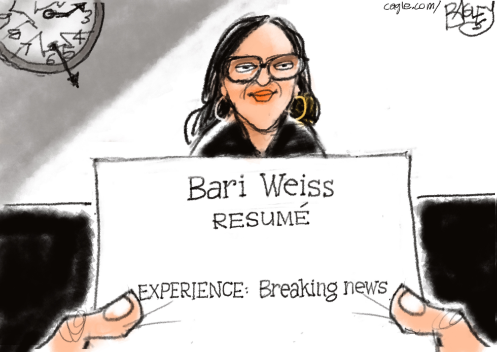 Bari Weiss Displays Resume Focused on Breaking News