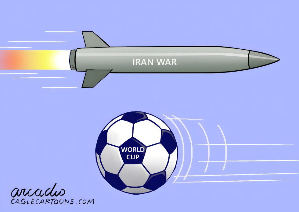 Iran War Missile Speeds Past World Cup Soccer Ball