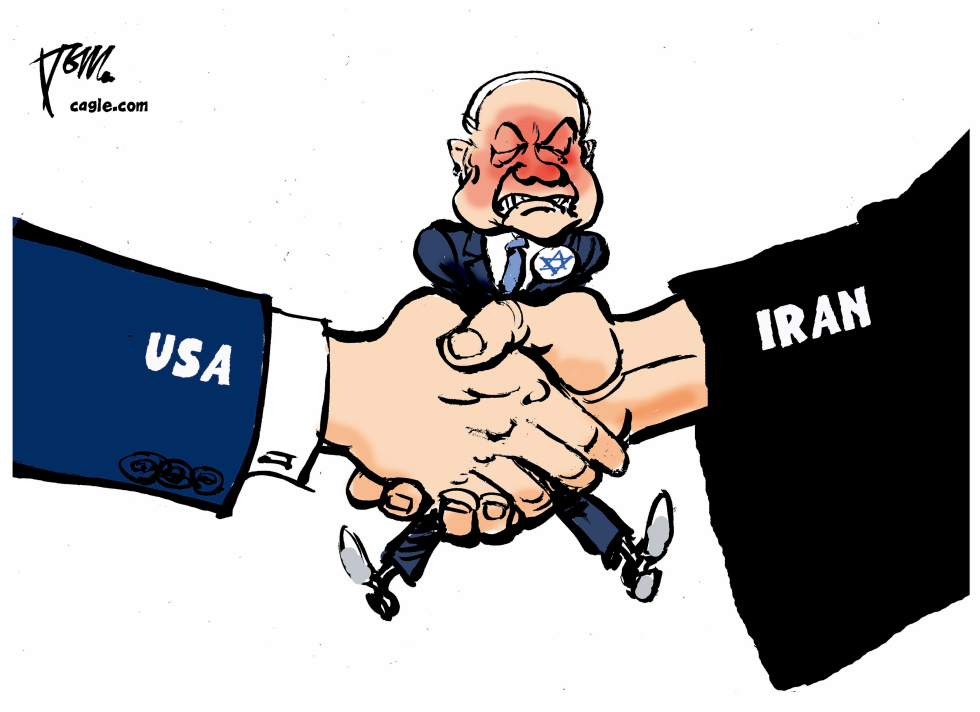 Netanyahu caught in handshake USA Iran