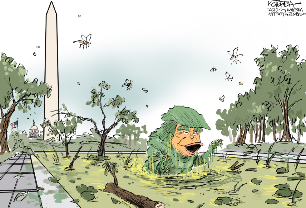 Creature from the green reflecting pool