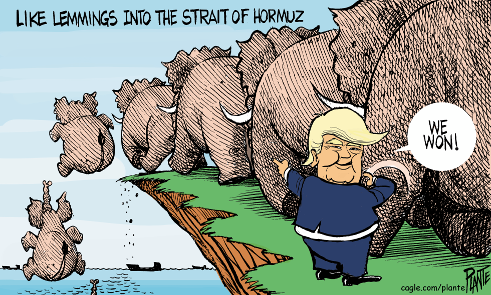 Trump cheers as herd heads toward Strait of Hormuz