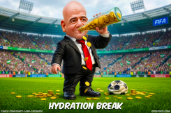 FIFA INTRODUCES MANDATORY HYDRATION BREAKS by Bart van Leeuwen