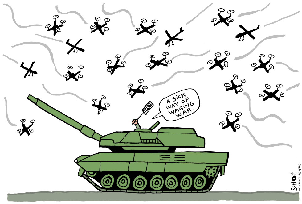 traditional tank vs modern drone warfare