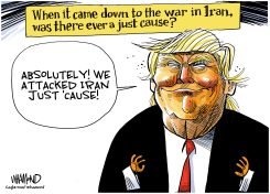 THE JUST CAUSE FOR IRAN WAR by Dave Whamond