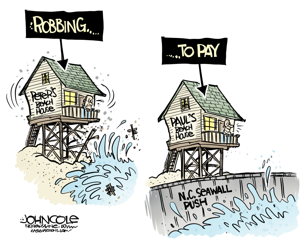 NC Seawalls and coastal beach erosion