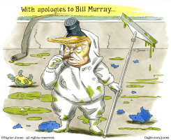 DONALD TRUMP CLEANS REFLECTING POOL by Taylor Jones