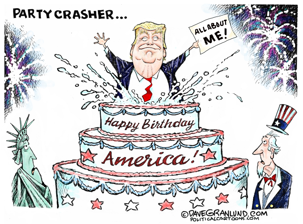 US 250th trump Party Crasher