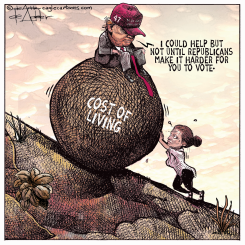 TRUMP DOES NOTHING ABOUT AFFORDABILITY by Michael de Adder