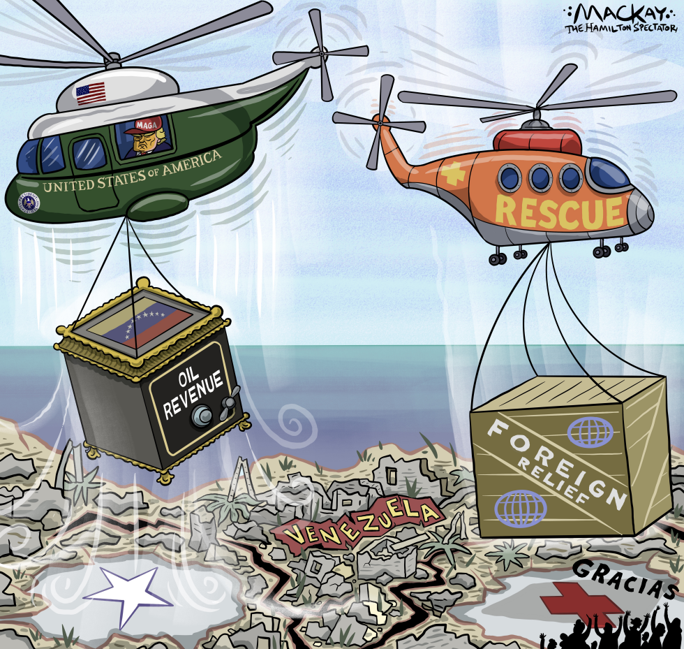 Revenues leave as aid arrives in Venezuela