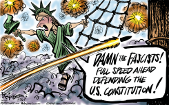 DAMN THE FASCISTS by Milt Priggee