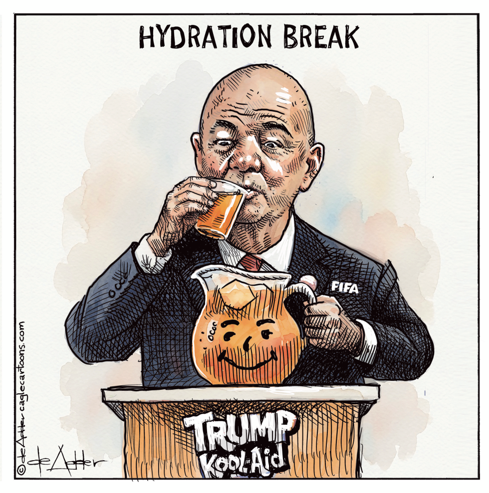 FIFA Gianni Infantino drinks the Trump Kool-aid