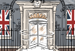 REVOLVING DOOR AT 10 DOWNING STREET by Jeff Koterba