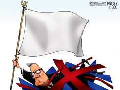 KEIR STARMER WAVES WHITE FLAG by Margolis & Cox