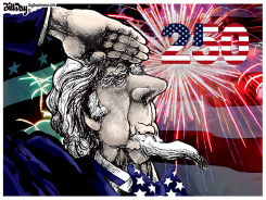 FOUNDING FATHER SALUTES US 250TH by Bill Day