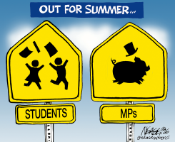STUDENTS AND MPS OUT FOR SUMMER by Steve Nease
