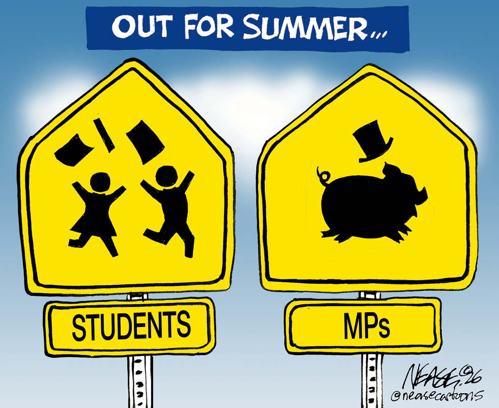 Road Signs Mark Summer Break for Students and MPs