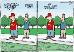 MAGA SUPPORTER DEFENDS TRUMP VANDALISM CLAIM by Bruce Plante