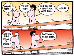 MEN REACT TO TRUMP IRAN CLAIM by Ingrid Rice