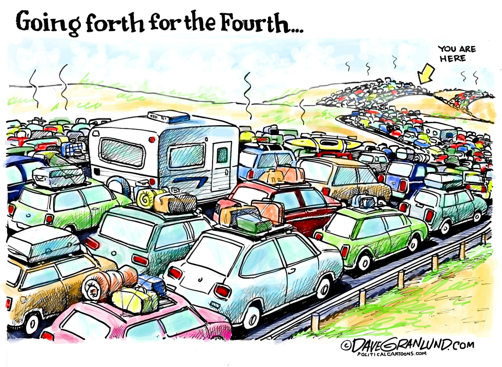 Fourth of July Holiday Traffic Jam