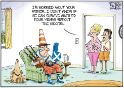 FAMILY WORRIED ABOUT LIFE WITHOUT SCOTS by Christopher Weyant